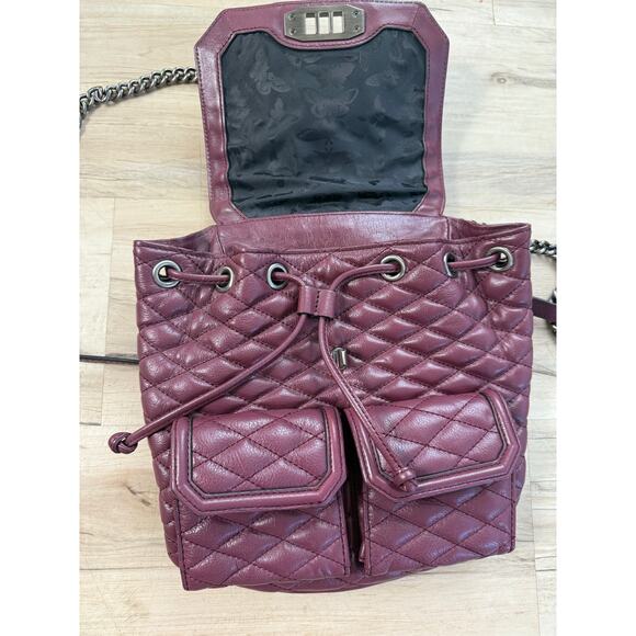 Rebecca Minkoff plum purple quilted leather backpack - Picture 4 of 8